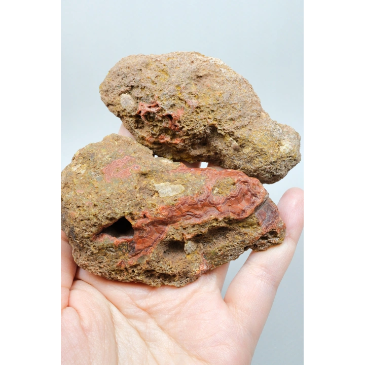 Doğal Kırmızı Tilki Bantlı Almus Akik, 168g