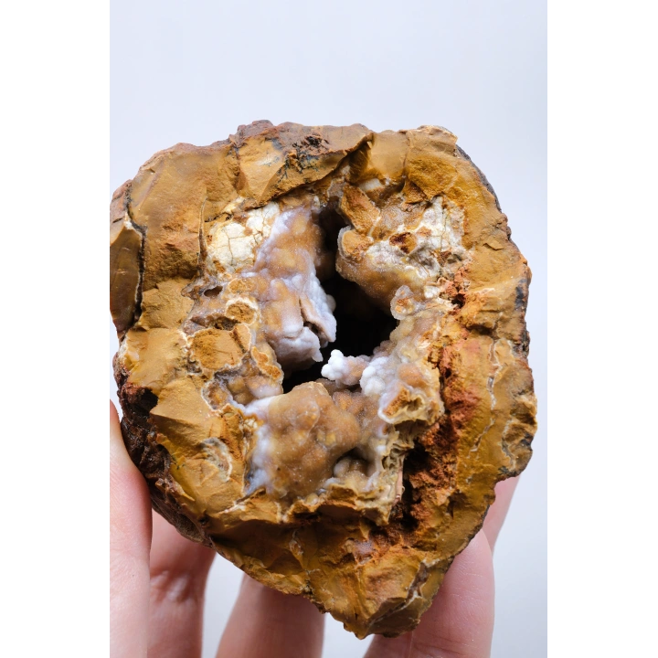 Oker Sarısı Dendritik Opal (Merlinit) ile Soluk Gökyüzü Mavisi Drüzy Jeot, 390g