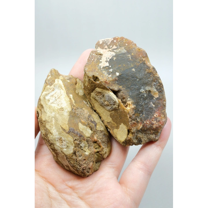 Süslü Altın Oker ve Bronz Tüy Siyah Deniz Akik Taşı ile Yumuşak Pembe Surlar