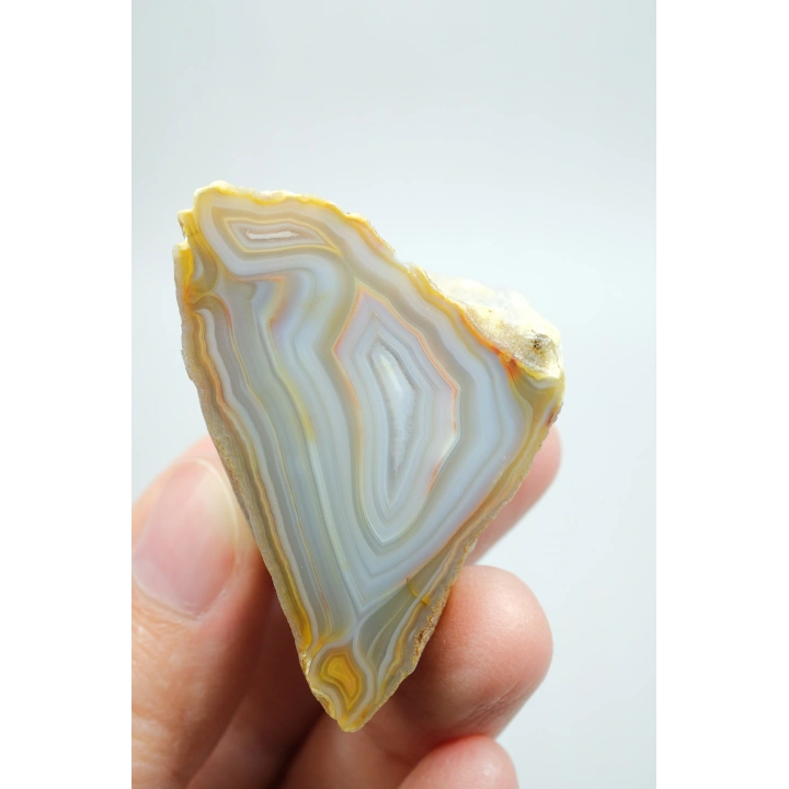 Pastel Mavi Sarı Bal Rengi ve İnce Beyaz Şeritli Siyah Deniz Akik Çifti