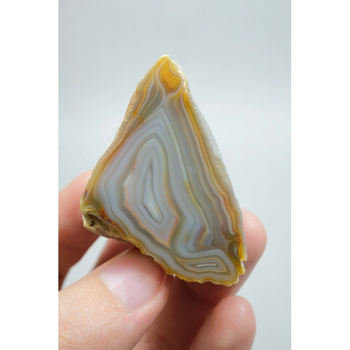 Pastel Mavi Sarı Bal Rengi ve İnce Beyaz Şeritli Siyah Deniz Akik Çifti