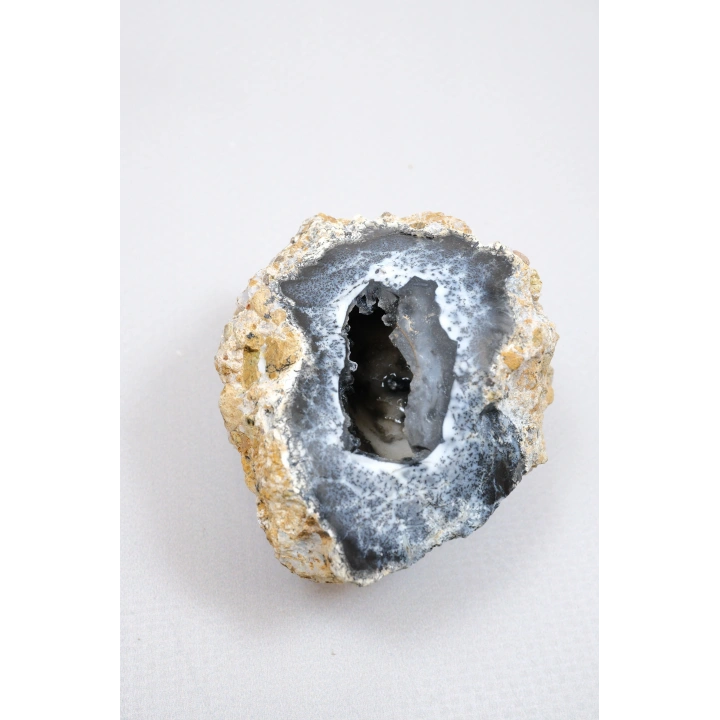 Geoda de Merlinita Cruda (Opalo Dendrítico) - Dendritas en forma de árbol en 3D, 115g
