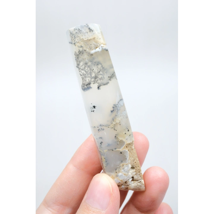 Soft Blue Tonlarında Cilalı Merlinit (Dendritik Opal) Serbest Form, 34g