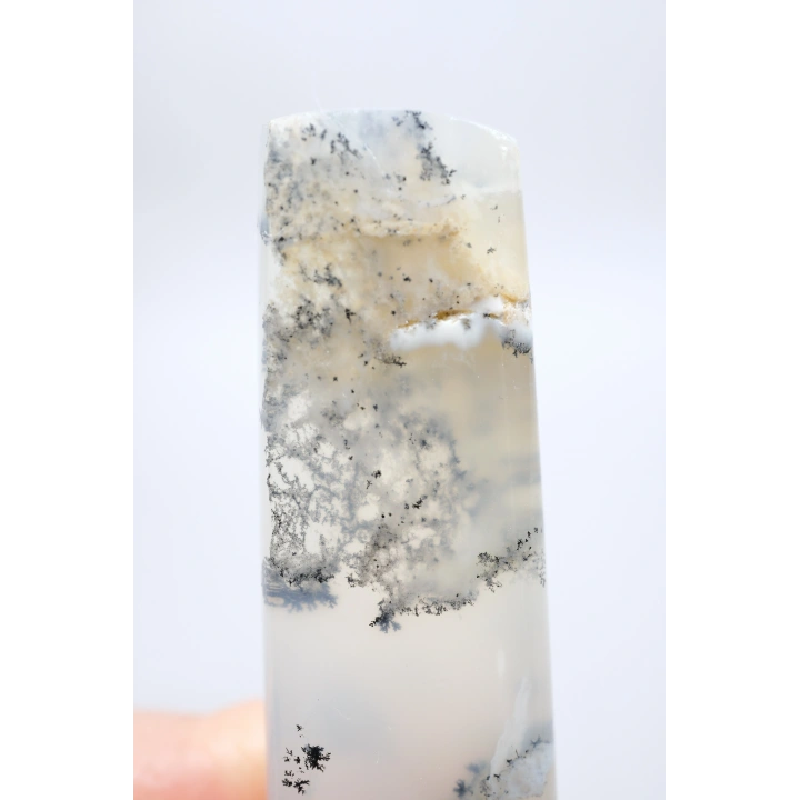 Soft Blue Tonlarında Cilalı Merlinit (Dendritik Opal) Serbest Form, 34g