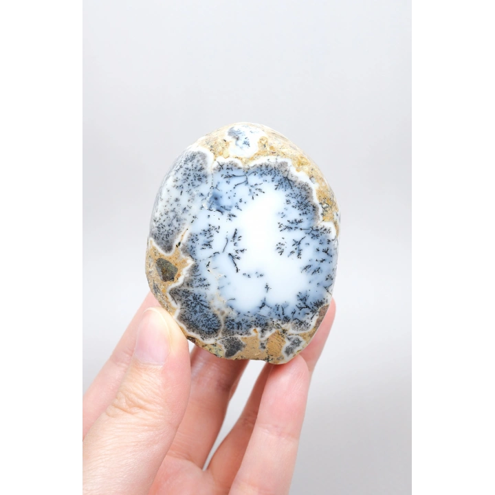 Eşsiz Güzellik Merlinit, Dendrit Opal Tekli, Mavi ve Beyaz İçerikli Opal