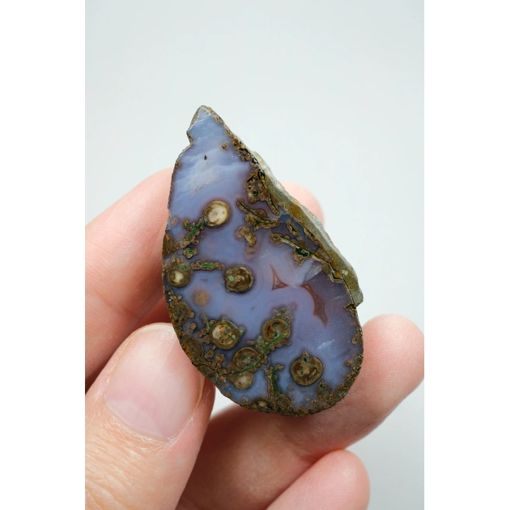Violet & Bronze Plume Karadeniz Akik Çifti