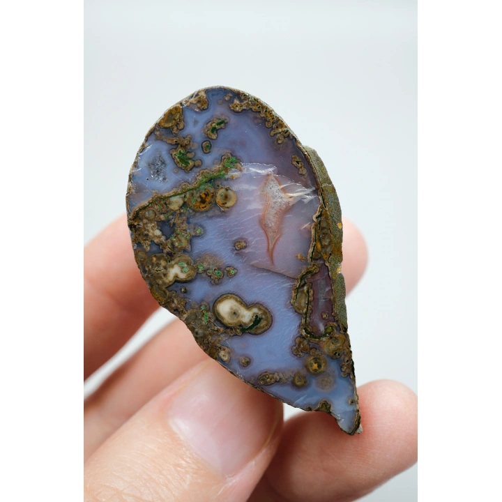 Violet & Bronze Plume Karadeniz Akik Çifti