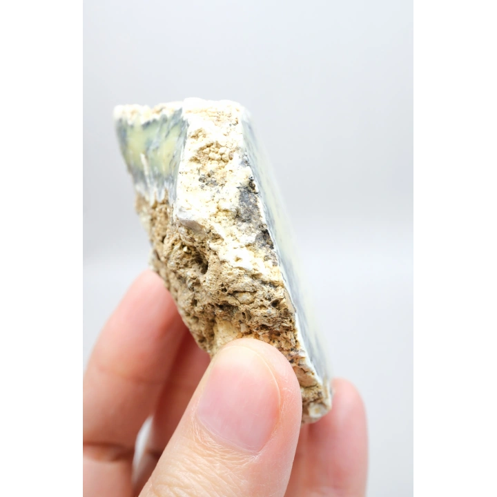 Sarı Dendritik Opal Tekli | Merlinite Örneği, Siyah Dendritler ile, 90gr