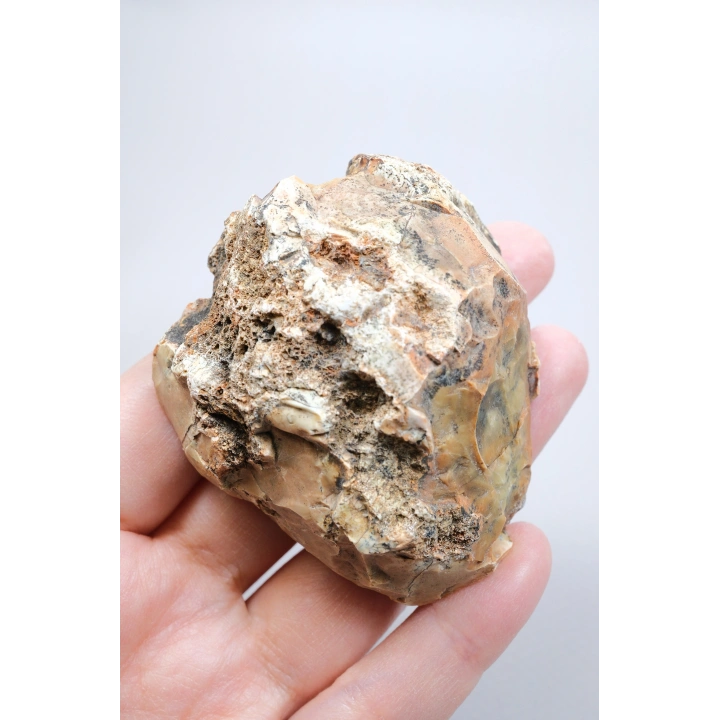 Sarı Merlinit Jeot – Hardal ve Zeytin Dendritik Opal ile Orta Kısmında Druzy Boşluk, 117g