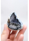 Alkimik Mavi ve Altın Birleşimi: Cilalı Merlinit (Dendritik Opal) Numunesi