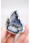 Alkimik Mavi ve Altın Birleşimi: Cilalı Merlinit (Dendritik Opal) Numunesi
