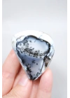 Alkimik Mavi ve Altın Birleşimi: Cilalı Merlinit (Dendritik Opal) Numunesi