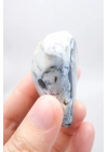 Alkimik Mavi ve Altın Birleşimi: Cilalı Merlinit (Dendritik Opal) Numunesi