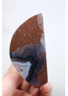 Ametist Akik Serbest Form, Tamamen Cilalanmış Parıldayan Druzy Cep & Bantlı Oniks Akik, 153g