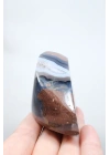 Ametist Akik Serbest Form, Tamamen Cilalanmış Parıldayan Druzy Cep & Bantlı Oniks Akik, 153g