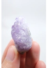 Ametist Agat Serbest Form, Lavanta Drus Kristal Taç, Jet Siyah & Beyaz Kale Bandı, 20g