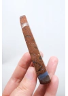 Mor Druzy Cepsi ile Ametist Akik Serbest Formda, Mavi Şeritlerle ve Terrakota Matrisli Taş, 69g