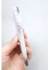Ametist Akik Dilimi Merkezinde Yıldızlı Kuvars Gözü, Terrakota Matris ve Doğal Kenar, 150g