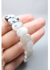 Bagliore mistico della Luna e energia femminile: Bracciale di pietre naturali con Pietra di Luna Taglio Ovale
