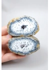 Mavi ve Kar Beyaz Merlinit - Dendritik Opal, 213g