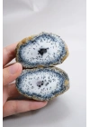 Mavi ve Kar Beyaz Merlinit - Dendritik Opal, 213g