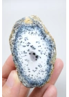 Mavi ve Kar Beyaz Merlinit - Dendritik Opal, 213g