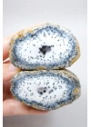 Mavi ve Kar Beyaz Merlinit - Dendritik Opal, 213g