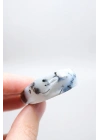 Forma libre pulida de Merlinita Azul y Blanca - Ópalo Dendrítico Azul Hielo