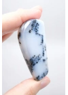 Forma libre pulida de Merlinita Azul y Blanca - Ópalo Dendrítico Azul Hielo
