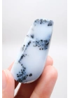 Forma libre pulida de Merlinita Azul y Blanca - Ópalo Dendrítico Azul Hielo
