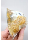 Tranche dOpale dendritique bleue et jaune (Merlinite) avec une frappante formation naturelle en œil, 299g