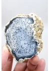 Mavi Dendritik Opal Çifti • Siyah ve Beyaz İç İçe Opal