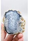 Mavi Dendritik Opal Çifti • Siyah ve Beyaz İç İçe Opal