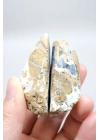 Mavi Dendrit Opal Çifti • Beyaz İçeriğe Sahip Opal