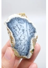 Mavi Dendrit Opal Çifti • Beyaz İçeriğe Sahip Opal