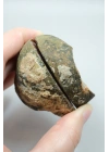 Brick Red Banded ve Mustard Sarı Nakışlı Siyah Deniz Agat Çifti ve Kuvars Jeot