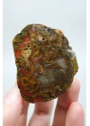 Carnelian Kırmızı ve Hardal Sarısı Bantlı Siyah Deniz Akik Çifti, 167g