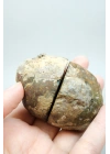 Carnelian Kırmızı ve Hardal Sarısı Bantlı Siyah Deniz Akik Çifti, 167g