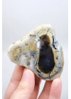 Colorful Merlinite Dendritic Opal Tekli | Kar Beyazı, Hardal Sarısı ve Derin Kömür