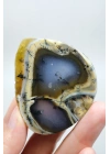 Renkli Mükemmel İşlenmiş Opal Dilimi - Merlinit, Sarı, Mavi