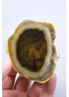 Koyu Bal Rengi ve Kehribar Tonlu Merlinit – Konsantrik Renk Bantlarına Sahip Dendritik Opal Çifti, 112 g