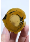 Koyu Sarı Dendritik Opal - Süt ve Bal Opal Cilalı Çift, 68g