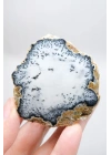 Dendritik Simya: Merlinit (Dendritik Opal) - Cilalı Çift