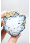 Dendritik Simya: Merlinit (Dendritik Opal) - Cilalı Çift