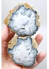 Dendritik Simya: Merlinit (Dendritik Opal) - Cilalı Çift