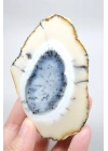 Dendritik Opal Çifti - Mavi ve Krem Merlinite Cilalanmış Taşlar, 368g