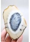 Dendritik Opal Çifti - Mavi ve Krem Merlinite Cilalanmış Taşlar, 368g