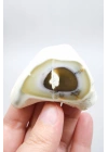 Dendritik Opal Dilimi Amber Merlinite ile Halkalı İçerikler, 152g