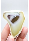Dendritik Opal Dilimi Amber Merlinite ile Halkalı İçerikler, 152g