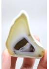 Dendritik Opal Dilimi Amber Merlinite ile Halkalı İçerikler, 152g